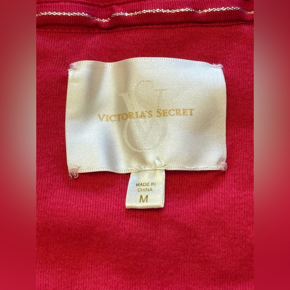 VICTORIA’S SECRET VINTAGE Y2K THERMAL PJ PAJAMA SET HENLEY RED STARS RARE NWT M - Picture 4 of 11